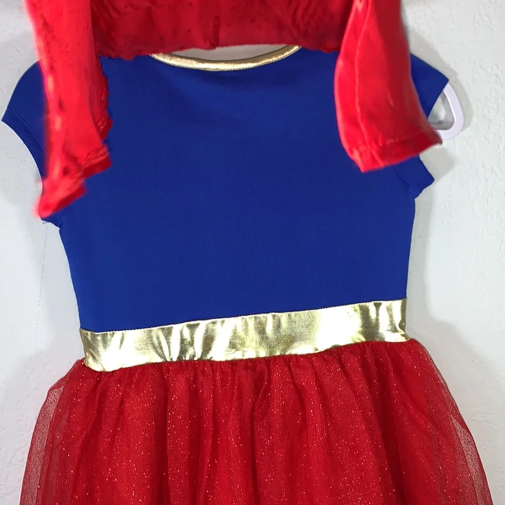 DC Comics Supergirl Costume Dress Kids Medium 8-10 With Cape Superhero Cosplay